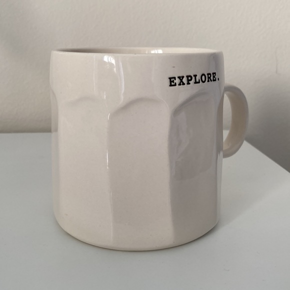 Rae Dunn Explore Artisan Large Coffee Mug 20 oz Cup Camping Travel Magenta - Picture 3 of 9